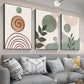 Leaves Sun Rainbow Geometric Abstract Boho Wall Art Nordic Poster Stickers Art Wall Murals Decor Game Room Decor Gifts: