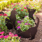 Iron Art Black Cat Garden Statue Silhouette Sculpture – Outdoor Garden & Yard Decoration
