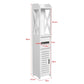 Bathroom Storage Cabinet 80x15.5x15CM - White Wood Cupboard Shelf & Tissue Storage Rack: