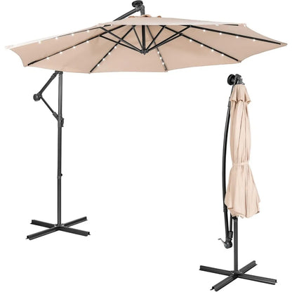 10ft LED Cantilever Patio Umbrella