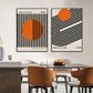 Mid Century Modern Bauhaus Abstract Geometric Posters Wall Art Canvas Painting Prints
