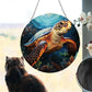 1pc Acrylic Wall Hanging Porch Decoration Holiday Decoration Painted Window Hanging Window Hanging Ornament Round Sign