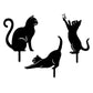 Iron Art Black Cat Garden Statue Silhouette Sculpture – Outdoor Garden & Yard Decoration