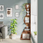 Tribesigns Corner Shelf, Modern 5-Tier Wall Corner Bookshelf, Stylish  Storage Rack Plant Stand