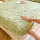 1pc Winter Warm Coral Fleece Fitted Bed Sheet