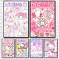 Cute Hallokitty Cinnamoroll Kuromi Poster Sticky Wall Art
