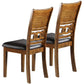 Dining Room Furniture Walnut Finish Set of 2 Side Chairs