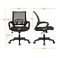 Adjustable Mid Back Mesh Swivel Office Chair with Armrests – Black
