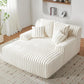 53.5”W Oversized Chaise Lounge Chair Indoor, Boneless Couch Chair with 4 Pillows