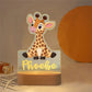 Personalized Children Animal Night Light Custom Name Acrylic Lamp: