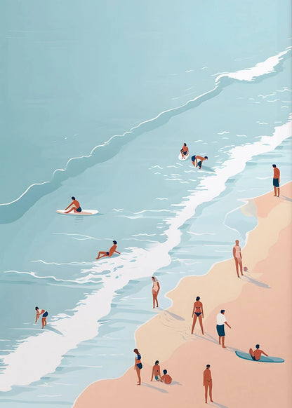 Summer Girl Swimming Pool Party Beach Sea Ocean Boat Wall Art Prints