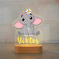 Personalized Children Animal Night Light Custom Name Acrylic Lamp: