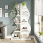 Tribesigns Corner Shelf, Modern 5-Tier Wall Corner Bookshelf, Stylish  Storage Rack Plant Stand