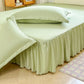 3Pcs Bed Sheet Lace Skirt Elastic Fitted Double Bedspread with Pillowcases Mattress Cover Bedding Set Elastic King Size Bedsheet