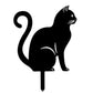 Iron Art Black Cat Garden Statue Silhouette Sculpture – Outdoor Garden & Yard Decoration