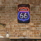 Retro Route 66 Neon Aluminum Sign Poster
