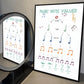 Piano Music Symbol Poster Self-adhesive Art Waterproof Paper Sticker: