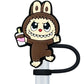 1–6PCS Cartoon Labubu Straw Cover Cap – Cute, Reusable & Splash-Proof