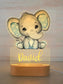 Personalized Children Animal Night Light Custom Name Acrylic Lamp: