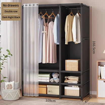 Simple Wardrobe Storage Closet Cabinet – Durable & Economical