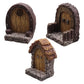 Miniature Garden Door Micro Landscape Lawn Ornament Garden Art Decorative Resin Mini Door Fairy Door for Living Room Lawn