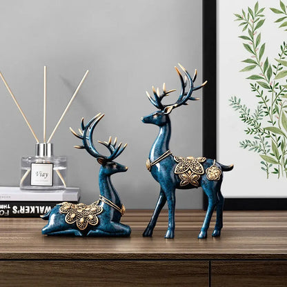 Large Deer Resin Statue Figurine Sculpture: