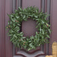 24” Artificial Olive Wreath – Green Leaves Front Door Garland with Olive Branch Ornaments