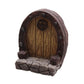 Miniature Garden Door Micro Landscape Lawn Ornament Garden Art Decorative Resin Mini Door Fairy Door for Living Room Lawn
