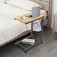 Adjustable Computer Desk Table – Mobile Bedside & Side Table with Wheels