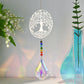 Crystal SunCatcher Prisms Hanging Rainbow Chaser Window Wind Chime Tree of Life Car Art Hanging Pendant Home Garden Decoration