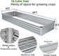 2 Pack Galvanized Raised Garden Beds (6x3x1FT