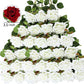 50 Pcs Artificial Rose Flower Silk Roses Bouquet: