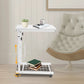 Adjustable Computer Desk Table – Mobile Bedside & Side Table with Wheels