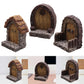 Miniature Garden Door Micro Landscape Lawn Ornament Garden Art Decorative Resin Mini Door Fairy Door for Living Room Lawn