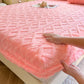 1pc Winter Warm Coral Fleece Fitted Bed Sheet