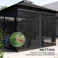 Outdoor Gazebo with Shelves and Netting – Double Roof Patio Canopy Shelter