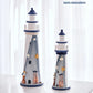 15 Inch High Nautical Lighthouse Figurine,Natural Sea Beach Style Watchtower,Warm Home Decor Nautical Themed Rooms Lighthouse