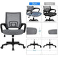 Adjustable Mid Back Mesh Swivel Office Chair with Armrests – Black