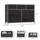 Dresser with 10 Drawers TV Stand Entertainment Center for Bedroom/Entryway with Metal Frame: