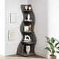 Tribesigns Corner Shelf, Modern 5-Tier Wall Corner Bookshelf, Stylish  Storage Rack Plant Stand