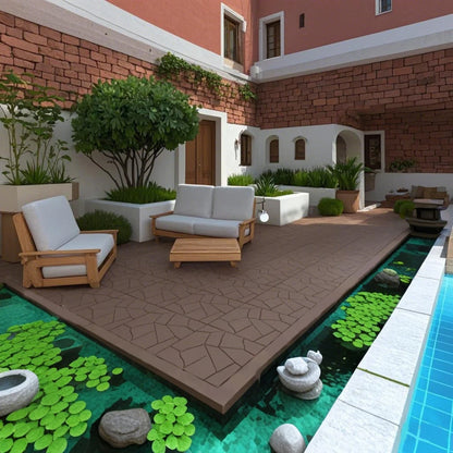 Stone Style 12" Patio Deck Tiles: