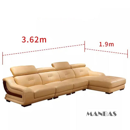 MANBAS Premium Italian Genuine Leather Sofa Sets