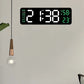 9 Inch Large Digital Wall Clock USB Powered TEMP Humidity Week Auto Dimmer DST Table Clock 12/24H Electronic LED Alarm Clock