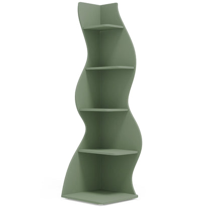 Tribesigns Corner Shelf, Modern 5-Tier Wall Corner Bookshelf, Stylish  Storage Rack Plant Stand