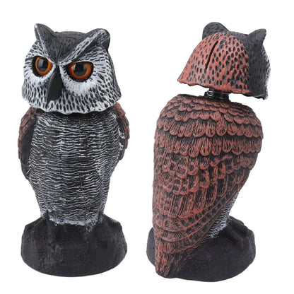 Owl Decoy Plastic Shake Head – Garden Bird Repellent & Decoration
