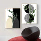 Modern Nordic Minimalist Style Plant Line Art Poster – Geometry Canvas Wall Art