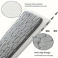 2PC Embossed Stone Pattern Toilet & Door Mat Set