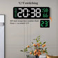 9 Inch Large Digital Wall Clock USB Powered TEMP Humidity Week Auto Dimmer DST Table Clock 12/24H Electronic LED Alarm Clock