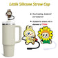 1–6PCS Cartoon Labubu Straw Cover Cap – Cute, Reusable & Splash-Proof