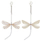 Creative Metal Wing Dragonfly Crystal Suncatcher Garden Wind Chimes Butterfly Home Decor Window Car Ornaments